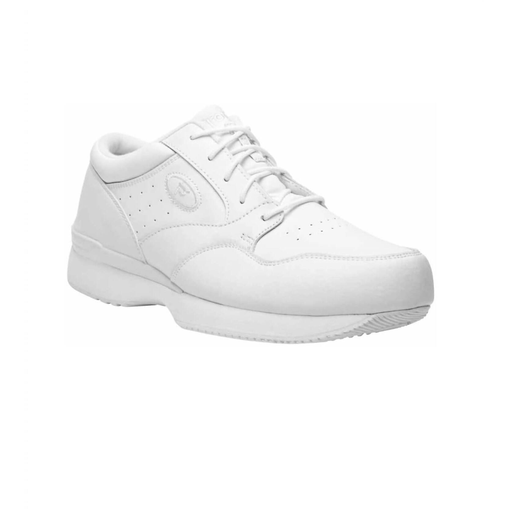New Propet Men's Life Walker Lace Shoes In White